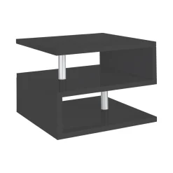 Tavolino da salotto rettangolare antracite 55x55x41h cm - Chanthu