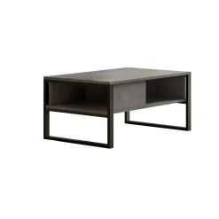 Tavolino da salotto rettangolare argento 100x59x44h cm - Alfonsa