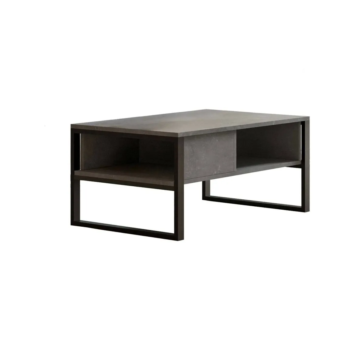 Tavolino da salotto rettangolare argento 100x59x44h cm - Alfonsa