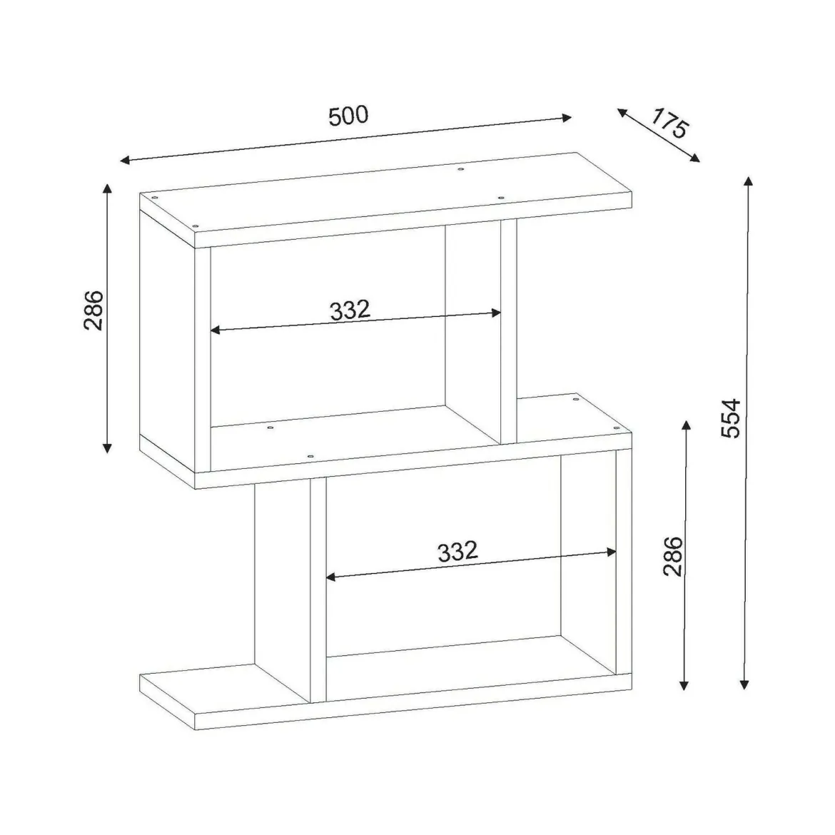 Tavolino da salotto rettangolare bianco e cemento 100x45x50h cm - Almas
