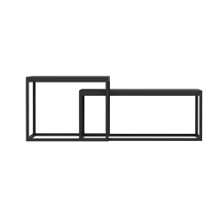 Tavolino da salotto rettangolare noce 35x40x65h cm - Tembin