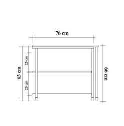 Tavolino da salotto rettangolare rovere e bianco 99x60x41h cm - Alexius