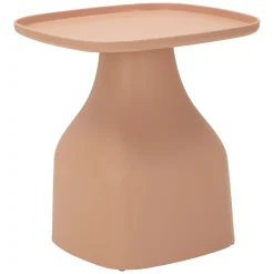 Tavolino da Salotto Rosa Adatto per Indoor/outdoor Angoli Arrotondati Forma Quadrato 48x48x50h cm, Colore Ripiano Rosa - Matata