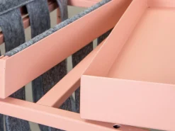 Tavolino da Salotto Rosa Portariviste 2 Vani 35x40x35h cm, Forma Rettangolare - Limana