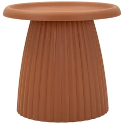 Tavolino da Salotto Rosso Adatto per Indoor/outdoor Forma Rotondo 52x45x52h cm, Colore Ripiano Rosso - Kampot