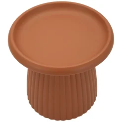 Tavolino da Salotto Rosso Adatto per Indoor/outdoor Forma Rotondo 52x45x52h cm, Colore Ripiano Rosso - Kampot