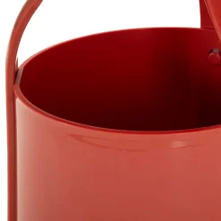 Tavolino da Salotto Rosso Forma Rotondo Colore Ripiano Rosso 46x54x46h cm, Materiale Piano in Plastica - Inle