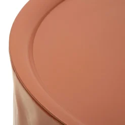 Tavolino da Salotto Rosso Marrone set da 2 Forma Rotondo 34x66x66h cm, Colore Ripiano Rosso - Ganovama