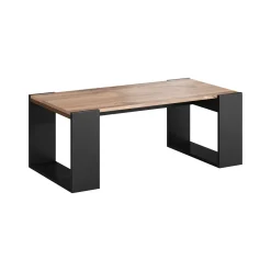 Tavolino da salotto Specchia, 46x120 h55 cm, Rovere Nodi e Antracite