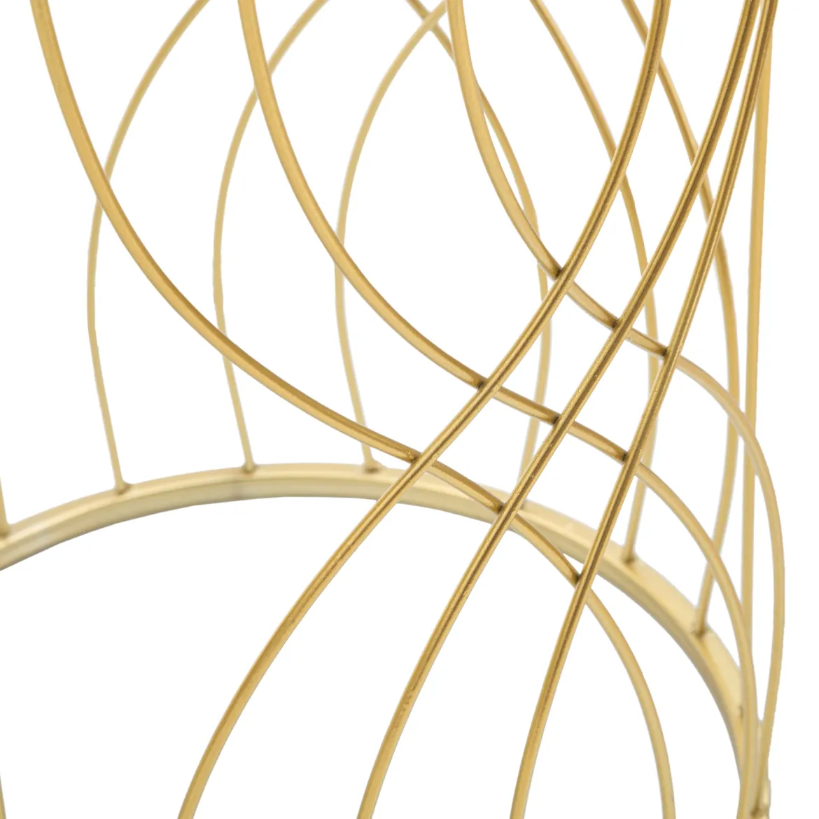 Tavolino da Salotto Trasparente oro set da 2 Forma Rotondo 38x38x55h cm, Colore Ripiano Trasparente - Fate