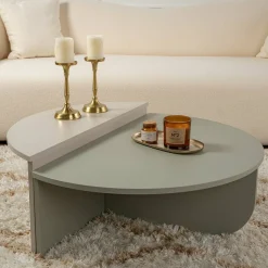 Tavolino da Salotto Verde Peso Massimo Supportato 15 kg Forma Rettangolare 90x60x35h cm, Materiale Piano in Legno Nobilitato - Mansue