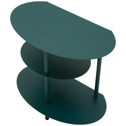 Tavolino da Salotto Verde 3 Ripiani 3 Ripiani 9x31x54h cm, 2 Vani - Ganale