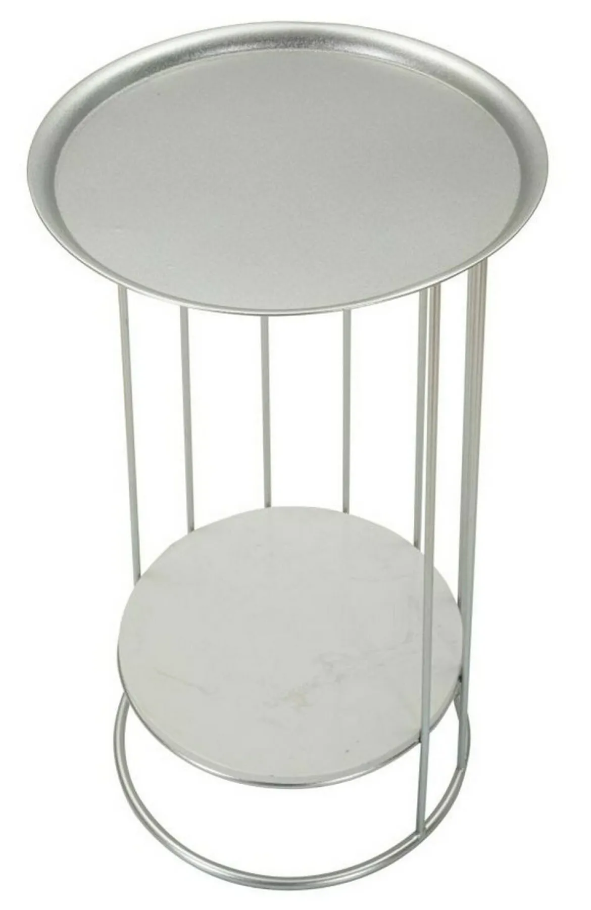 Tavolino salotto circolare argento 40x40x76h cm - Biferno