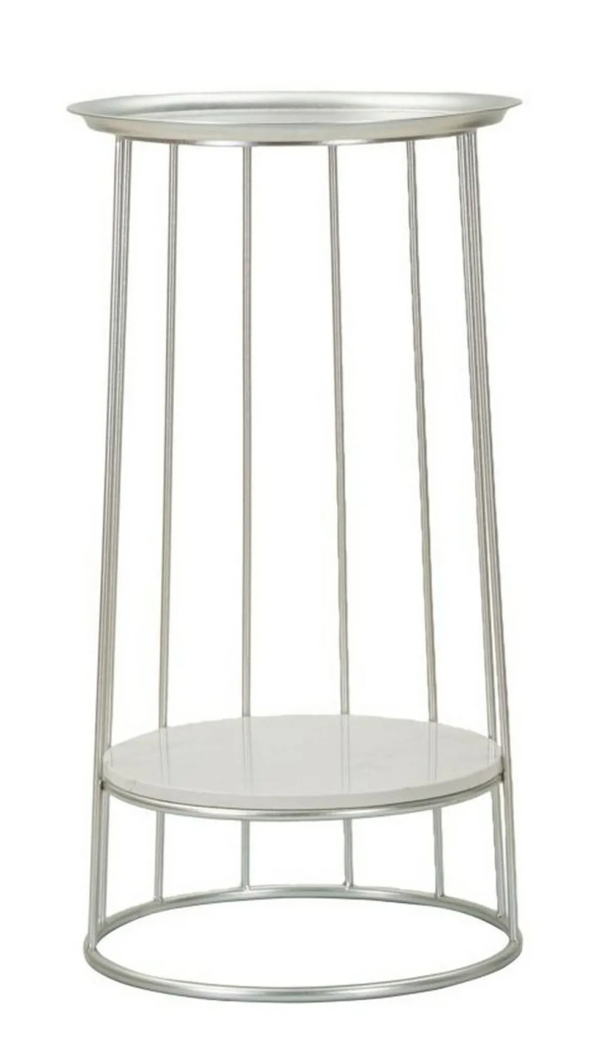 Tavolino salotto circolare argento 40x40x76h cm - Biferno