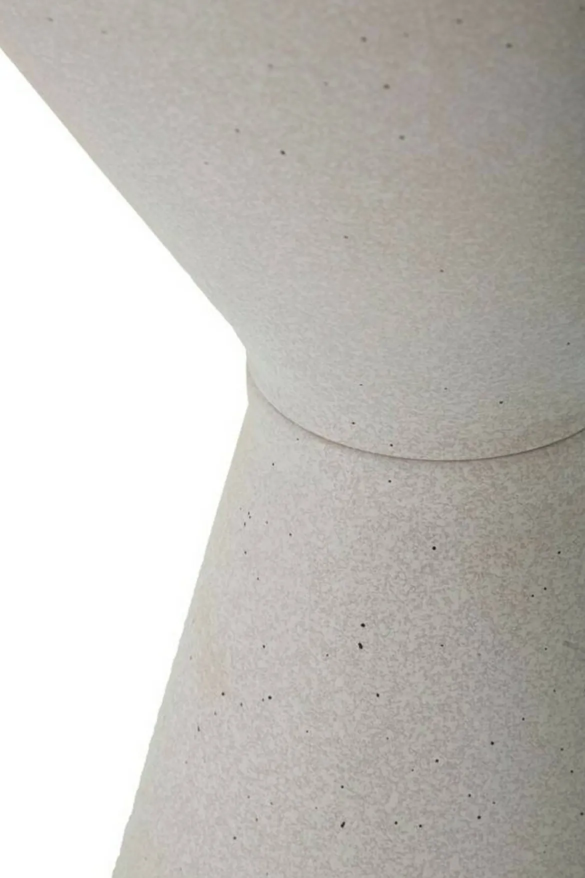 Tavolino salotto conico bianco 44x44x63h cm - Daunia