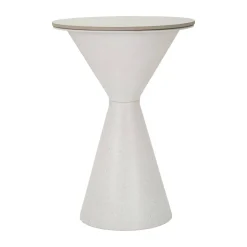 Tavolino salotto conico bianco 44x44x63h cm - Daunia