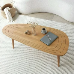 Tavolino salotto ovale rovere 115x50x38h cm - Eugenia