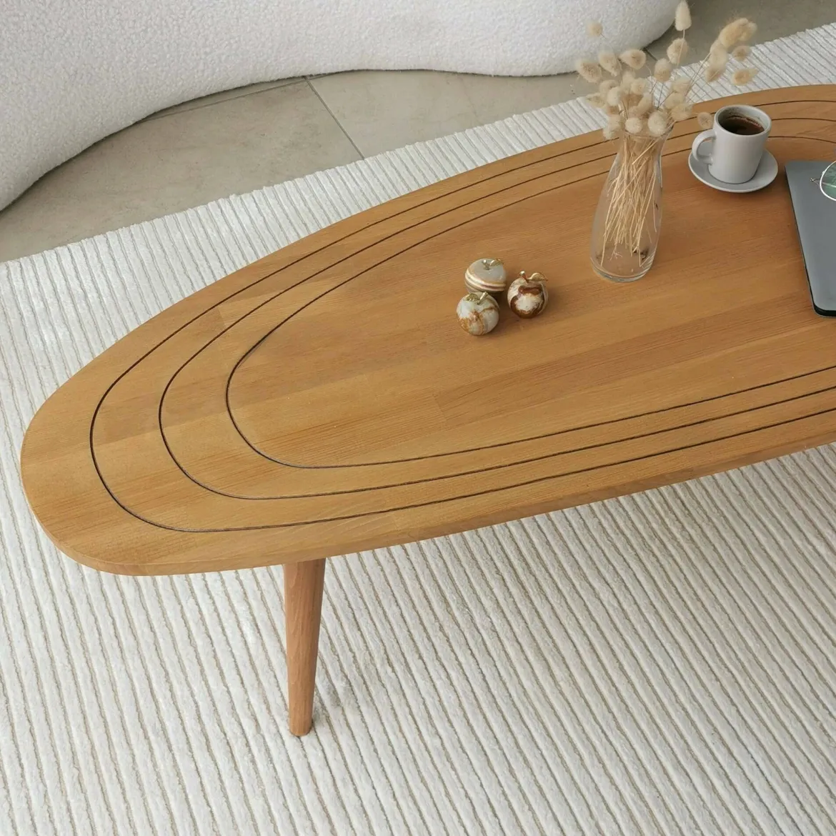 Tavolino salotto ovale rovere 115x50x38h cm - Eugenia