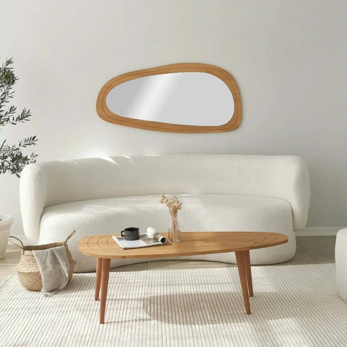 Tavolino salotto ovale rovere 115x50x38h cm - Eugenia