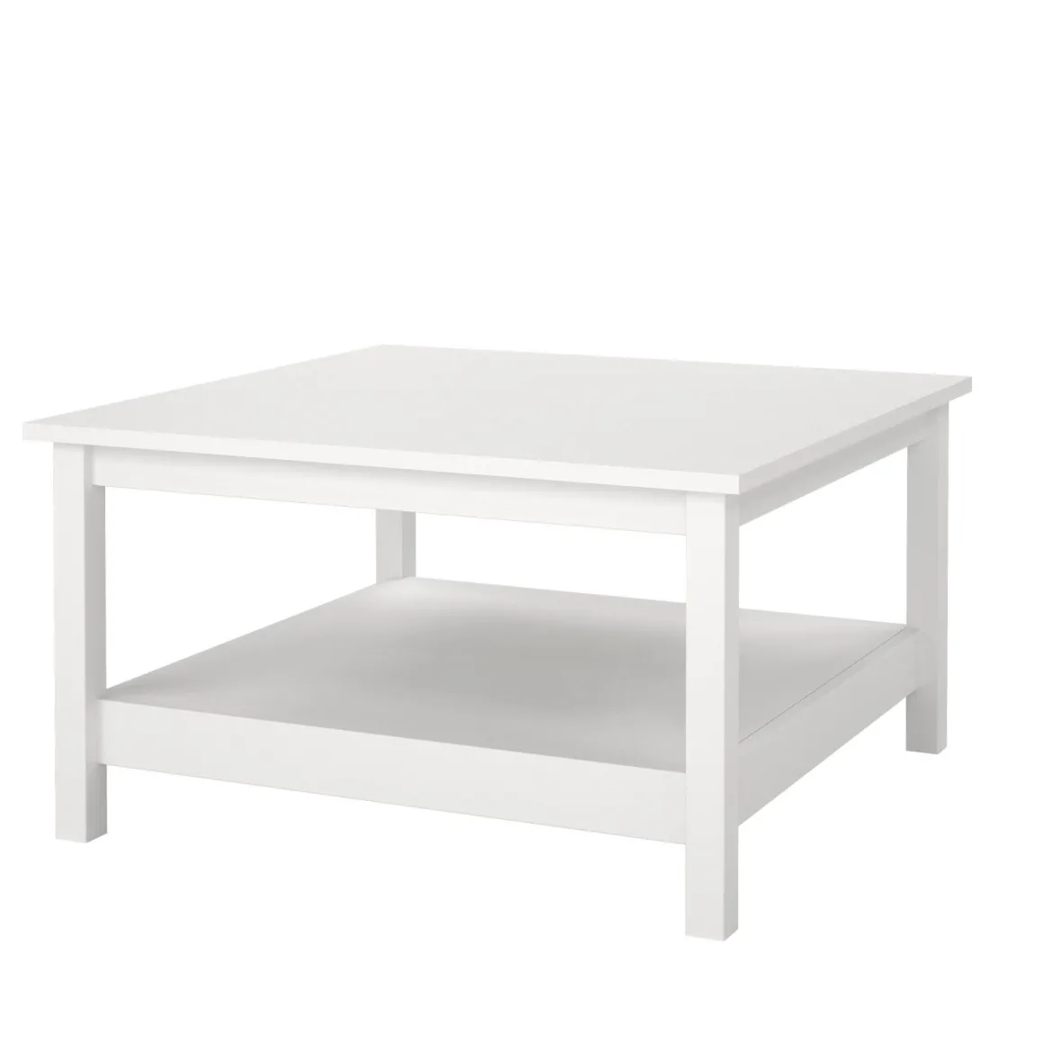 Tavolino salotto quadrato bianco 81x81x45h cm - Casato