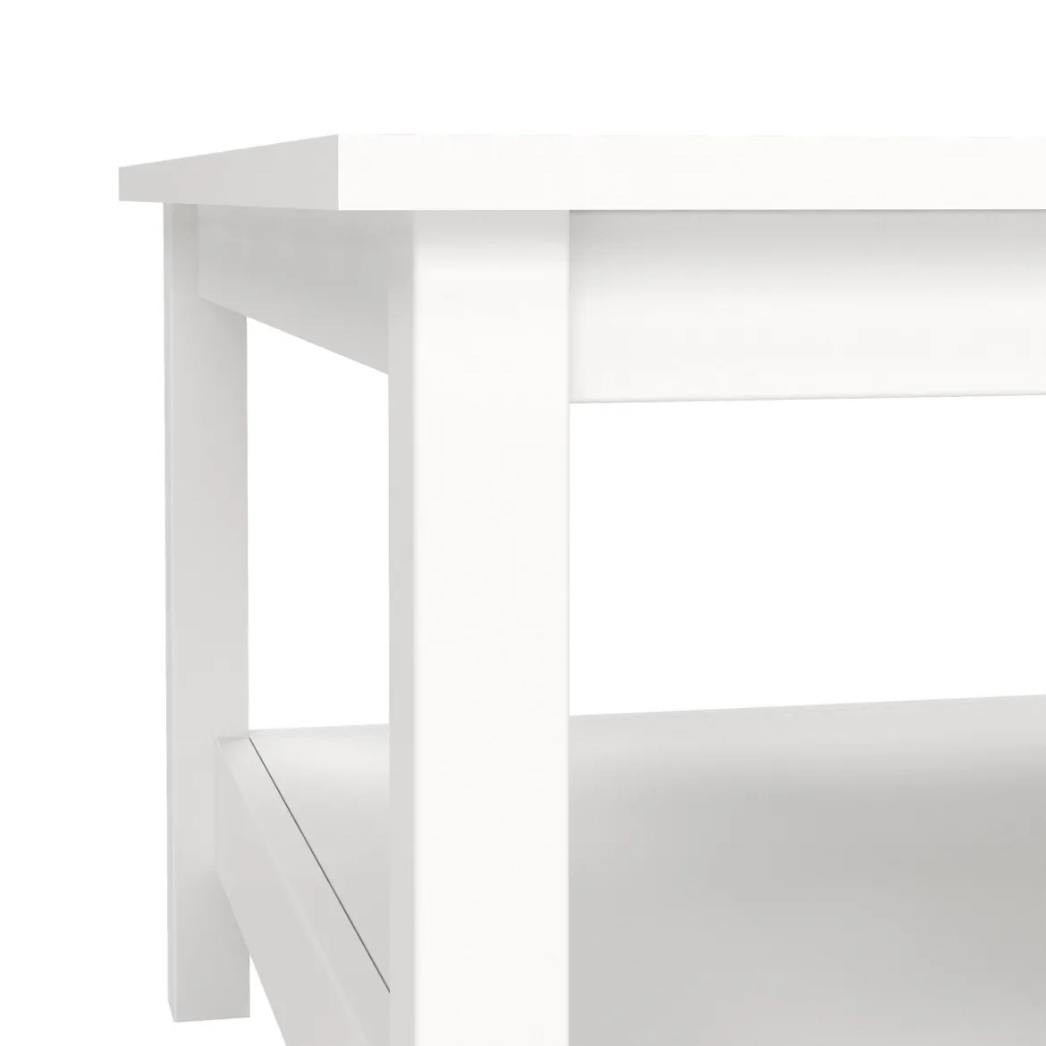 Tavolino salotto quadrato bianco 81x81x45h cm - Casato
