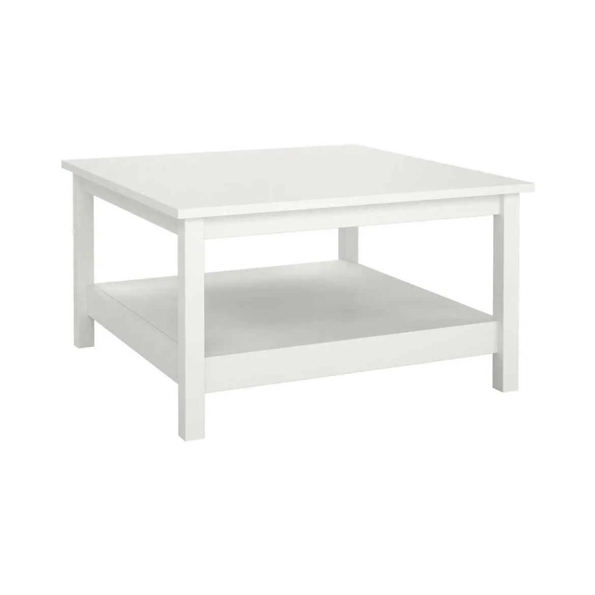 Tavolino salotto quadrato bianco 81x81x45h cm - Casato