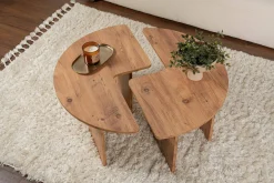 Tavolino salotto quadrato pino 90x90x41h cm - Tairn