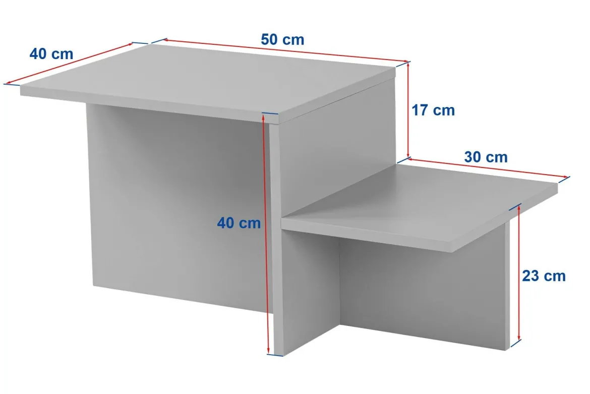 Tavolino salotto rettangolare beige 80x40x40h cm - Varian