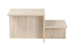 Tavolino salotto rettangolare beige 80x40x40h cm - Varian
