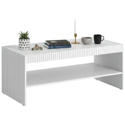 Tavolino salotto rettangolare bianco 30x40x57h cm - Orione