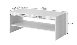 Tavolino salotto rettangolare bianco 30x40x57h cm - Orione