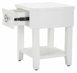 Tavolino salotto rettangolare bianco 55x55x41h cm - Chanthu