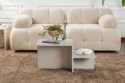 Tavolino salotto rettangolare grigio cenere 100x43x50h cm - Almo