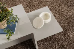 Tavolino salotto rettangolare grigio cenere 100x43x50h cm - Almo