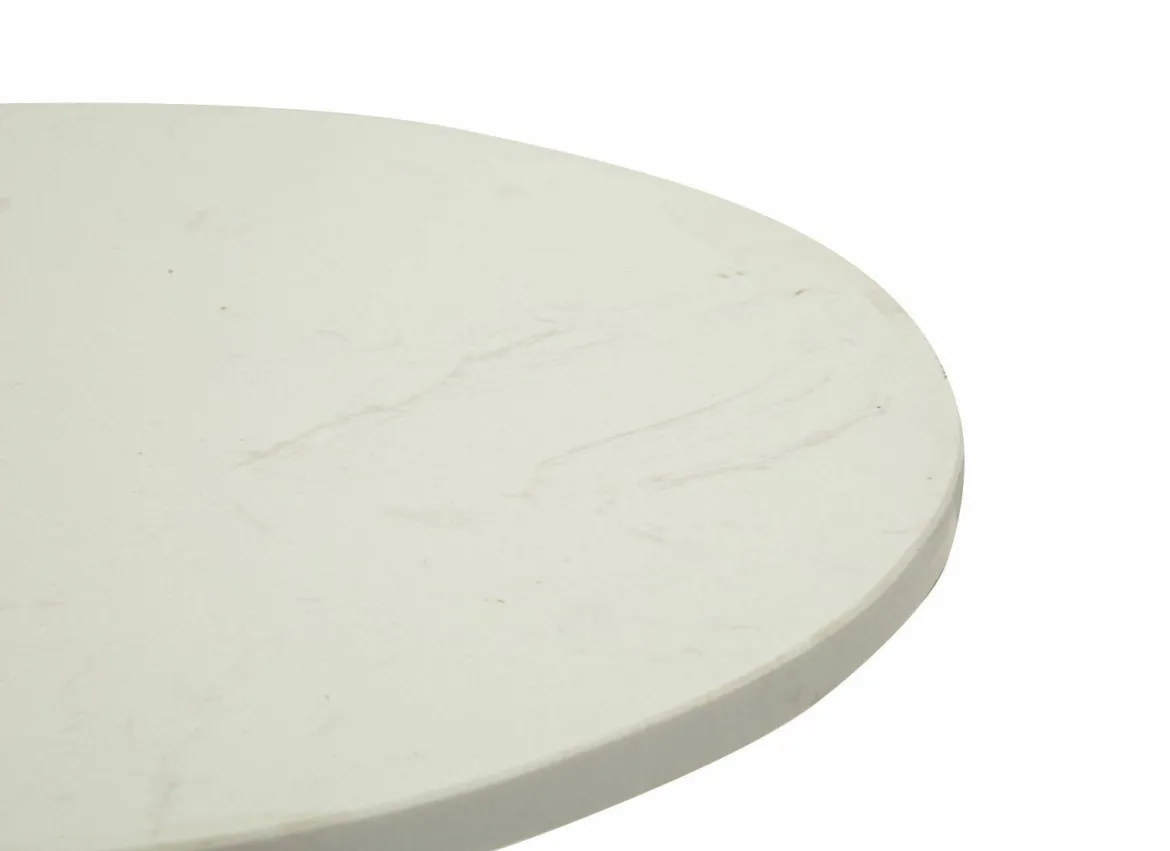 Tavolino salotto rotondo argento 37x37x58h cm - Calepio