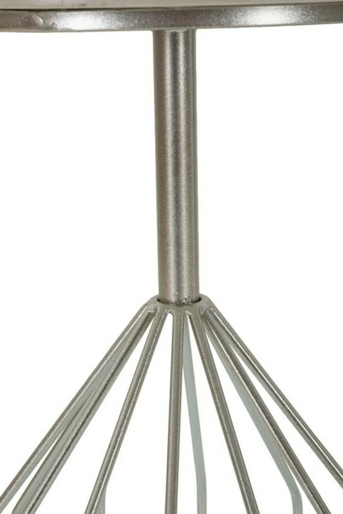 Tavolino salotto rotondo argento 37x37x58h cm - Calepio