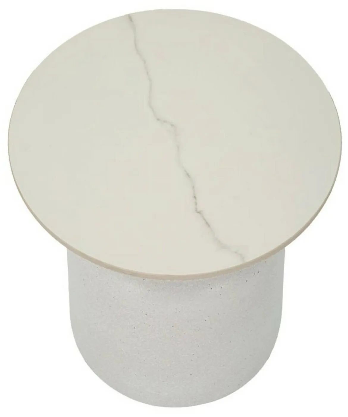 Tavolino salotto rotondo bianco 40x40x47h cm - Farfa