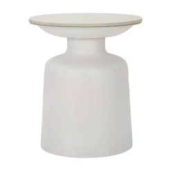 Tavolino salotto rotondo bianco 40x40x47h cm - Farfa