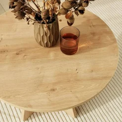 Tavolino salotto rotondo quercia 60x60x40h cm - Armanda