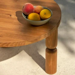Tavolino salotto rotondo quercia 70x70x43h cm - Oniferi