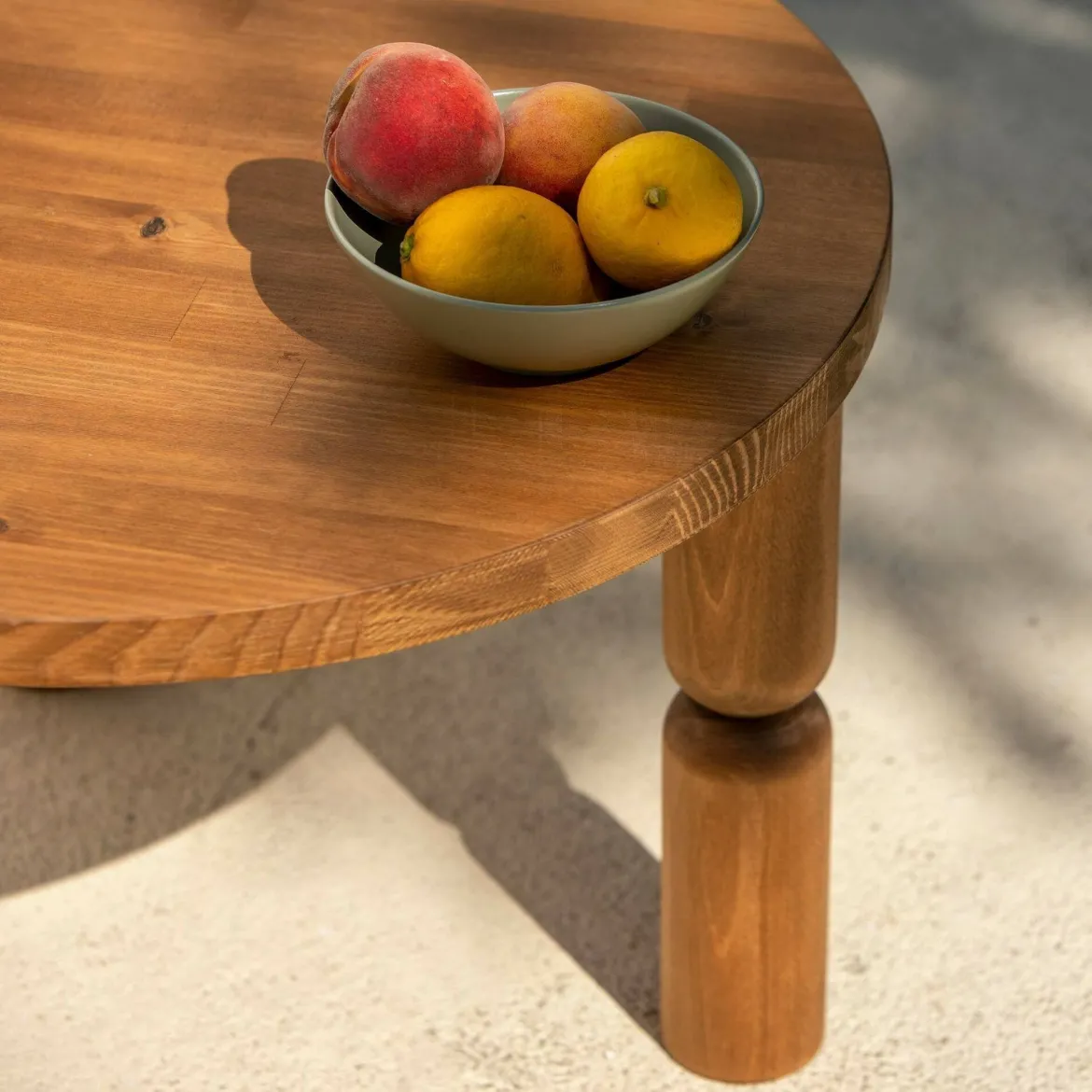 Tavolino salotto rotondo quercia 70x70x43h cm - Oniferi