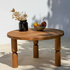 Tavolino salotto rotondo quercia 70x70x43h cm - Oniferi