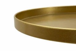 Tavolino soggiorno alto circolare oro 51x51x100h cm - Argile