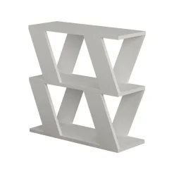 Tavolino soggiorno geometrico bianco 60x22x57h cm - Beniamina