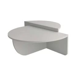 Tavolino soggiorno irregolare noce scuro 90x90x35h cm - Azim