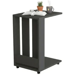 Tavolino soggiorno rettangolare antracite 37x45x60h cm - Kyant