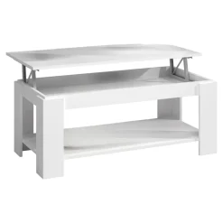 Tavolino soggiorno rettangolare bianco 110x60x40h cm - Enemonzo
