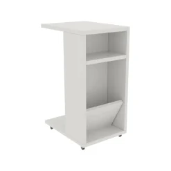 Tavolino soggiorno rettangolare bianco 30x40x63h cm - Blas