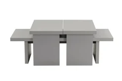 Tavolino soggiorno rettangolare grigio 110x45x41h cm - Amarantha