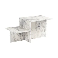 Tavolino soggiorno rettangolare marmo 80x40x40h cm - Varian
